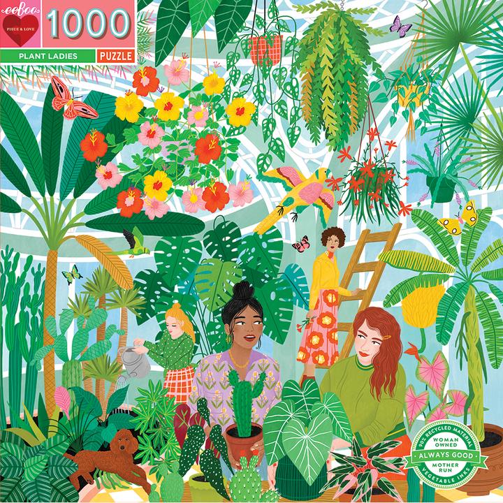 Actual product image Eeboo Round Puzzle 1000 pieces - Green Fingers (1000 pieces)