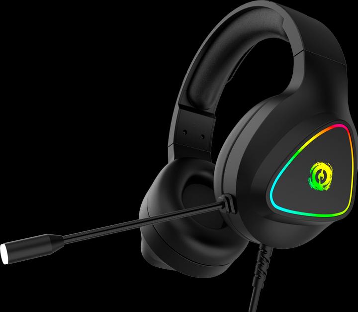 Image du produit Canyon GH-6, Shadder gaming headset, USB / 2x 3.5mm jack, 2m cable, multicolor RGB backlight, black (Filaire)