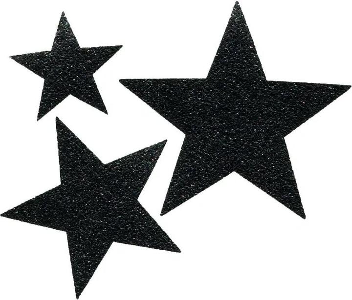 Actual product image Prym Application stars self-adhesive/iron-on, black 3 pcs. (3 x)