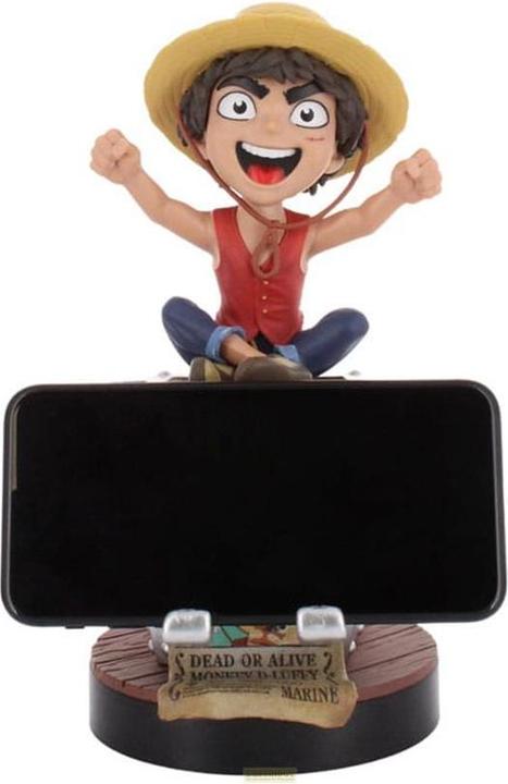 Actual product image Exquisite Gaming One Piece Cable Guys Charging Holder Monkey D. Ruffy Wanted Poster 21 cm