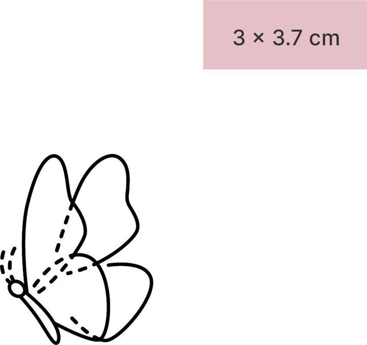 Produktbild minink Temporäres Tattoo – Grosser Schmetterling