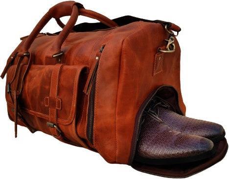 Actual product image Only-Bags.Store Leather duffel bag, handmade leather weekender, gym bag, holiday duffel bag, leather travel bag