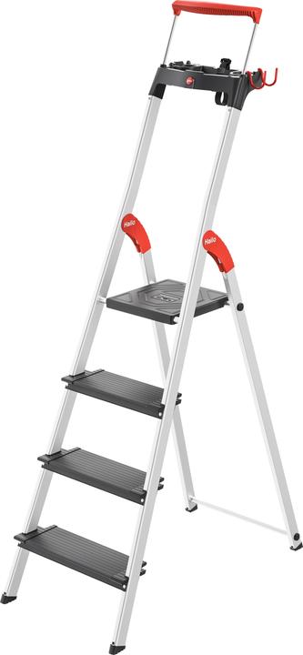 Produktbild Hailo L100 TopLine, Alu-Sicherheits-Stehleiter, 4 Stufen (Stehleiter, 85 cm)