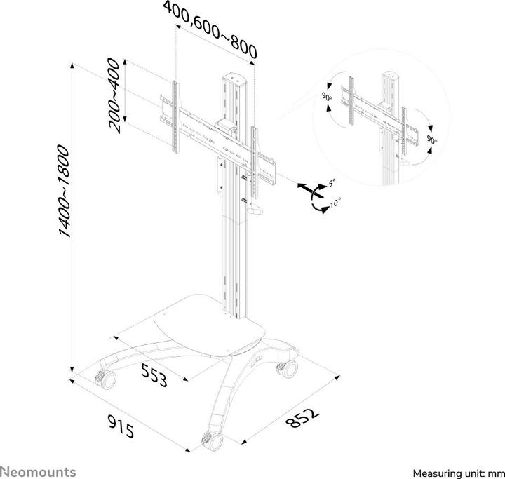 Produktbild Neomounts Plasma-M2000 (Universal, 85", 100 kg)