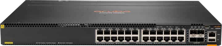 Produktbild HPE E Aruba Switch, 24 Port PoE and 4 Port SFP56, Layer 3, Stackable, 1U, One Touch (24 Ports)