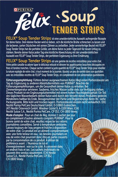 Actual product image Felix Soup Tender Strips Fish (Adult, 6 pcs., 320 g)