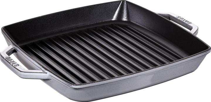 Actual product image Staub Grill pan with 2 handles (28 cm, Grill pan, Cast iron)