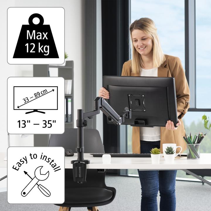 Produktbild Hama Monitorarm (Tisch, 35")