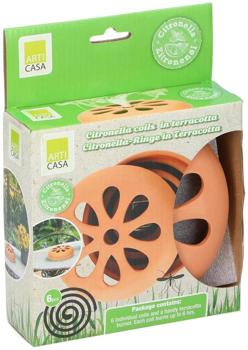 Actual product image Arti Casa Terracotta Bowl with 6 Citronella Rings