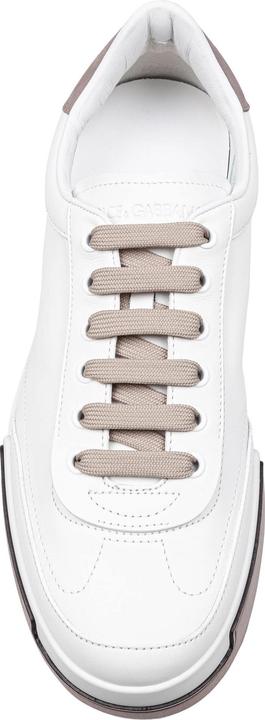 Produktbild Dolce & Gabbana portofino yatch sneakers in calfskin color white and dove grey (40)