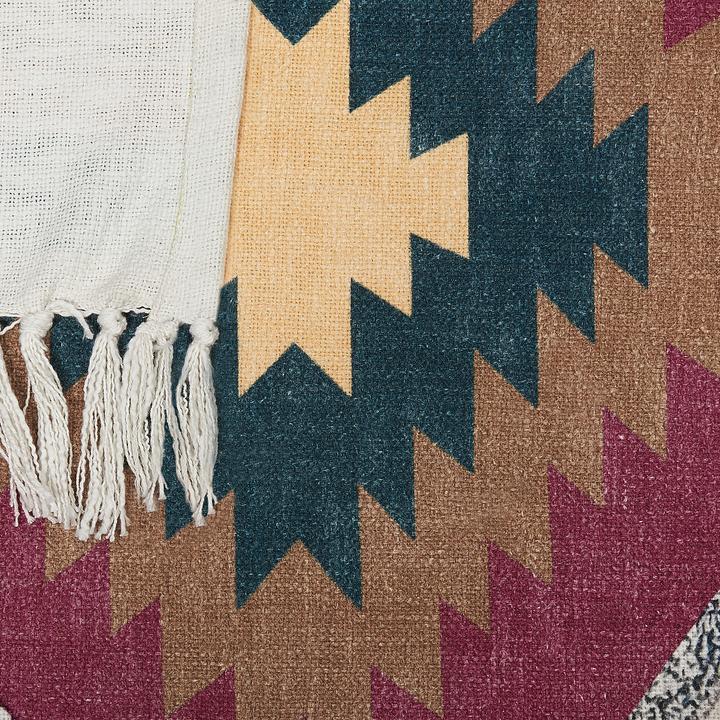Image du produit Beliani Couverture coton multicolore 130 x 180 cm motif géométrique NAGON (130 x 180 cm)