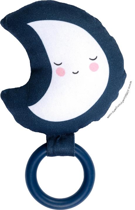 Produktbild A Little Lovely Company Rassel Mond RAMOBU01 Blau 130x170x40 mm