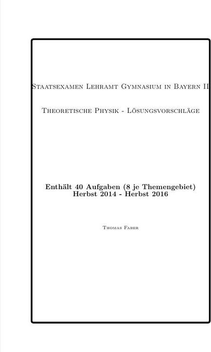 Image du produit Staatsexamen Lehramt Gymnasium In Bayern Ii (Allemand, Thomas Faber, 2016)