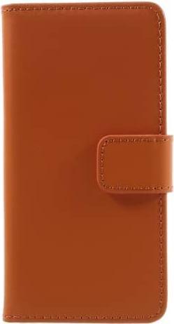 Ueli Express iPhone SE / 8 / 7 Buch Etui Tasche Echtleder mit Kartenfach Orange (Apple iPhone SE, Apple iPhone 8, Apple iPhone 7, Apple iPhone SE (2nd Gen), Apple iPhone SE (3rd Gen))