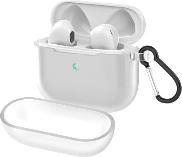 Actual product image PhoneLook Pro cover silicone gel transparent with carabiner (Headphone bag)