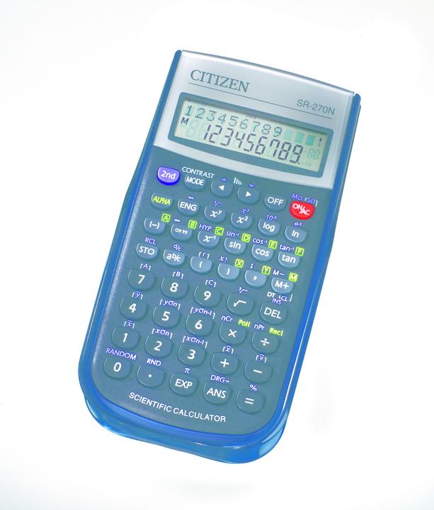 Actual product image Citizen SR-270N Calculator Pocket Scientific Calculator (Rechargeable battery, Batteries)