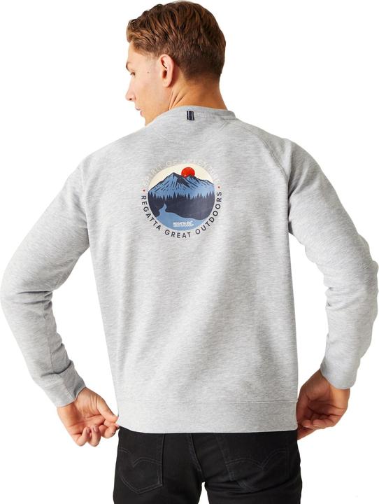 Actual product image Regatta Mens Nithsdale Mountain Crew Neck Crop Sweatshirt (XL)