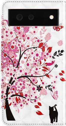 Produktbild Cover-Discount Google Pixel 6 - Etui Glitzer Effekt Baum rosa (Google Pixel 6)