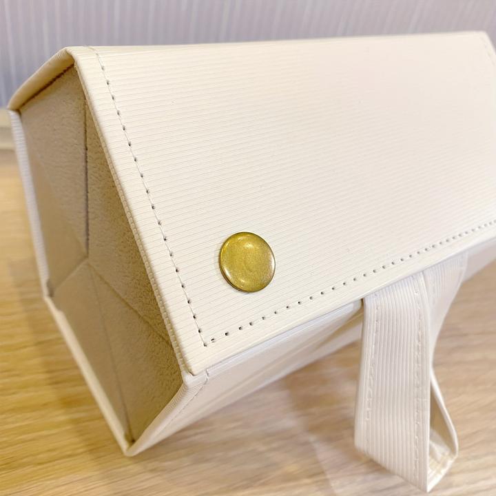 Actual product image Only-Bags.Store 1pc Glasses Organiser Case, Portable Glasses Case, PU Leather Hanging Foldable Eyeglasses Case