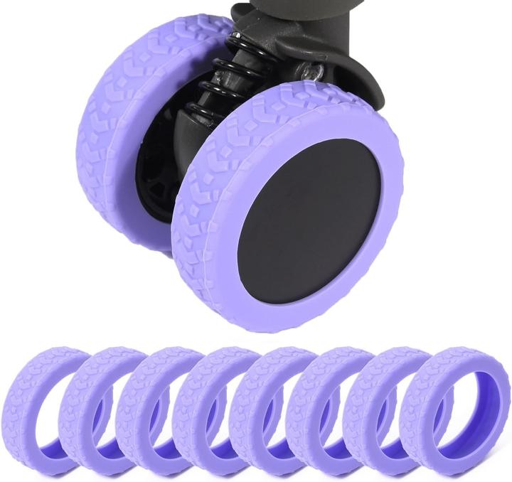Immagine prodotto Swissdetector Coprigomme per valigie - Silenzioso - 8 pezzi - Viola (Bagagliaio)