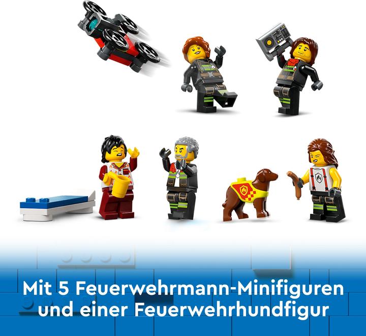 Produktbild LEGO Feuerwehrstation mit Drehleiterfahrzeug (60414, LEGO City)