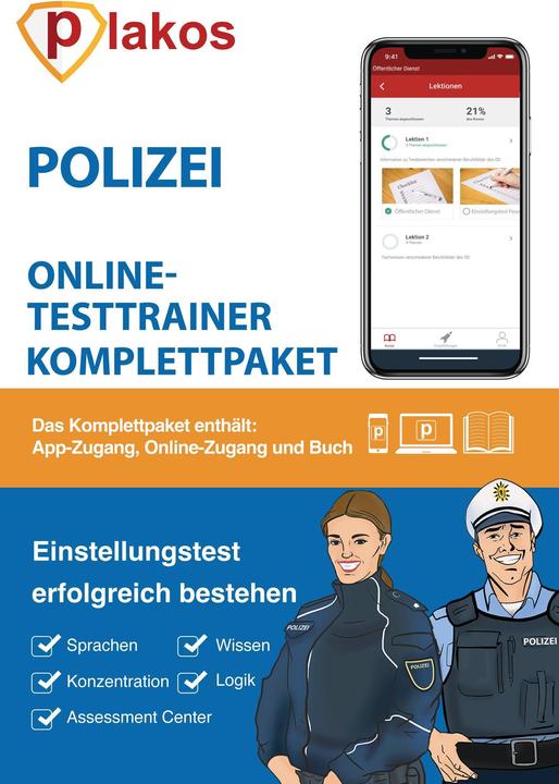 Produktbild Polizei Einstellungstest Komplettpaket (Deutsch, 2020)