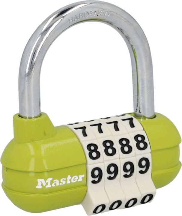 Produktbild Master Lock breites Pro-Sportvorhngeschloss mit individuell einstellbarer Zahlenkombination verschiedene Farben