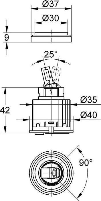 Image du produit Grohe EICHELBERG Cartouche céramique ECOM