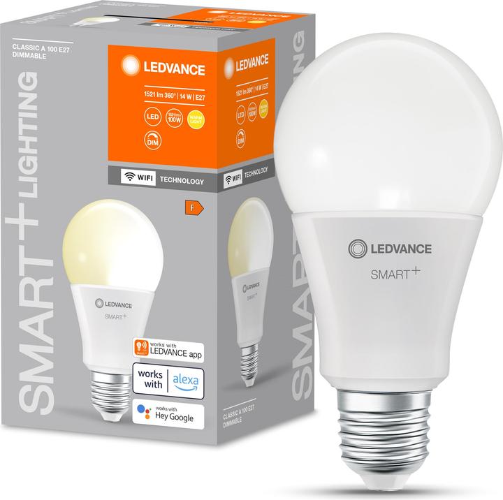 Actual product image Ledvance Smart+ Wifi Classic (E27, 14 W, 1521 lm, 1 x, F)