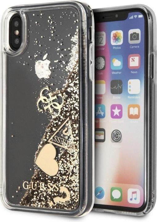 Immagine prodotto Guess Custodia rigida Hearts Glitter per iPhone Xr (Apple iPhone XR)