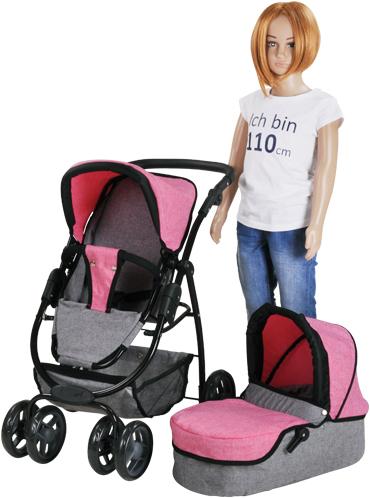 Actual product image Knorrtoys Doll's pram Coco - jeans grey