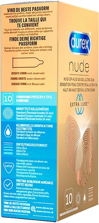 Image du produit Durex Condoms Nude Extra Lube 10st (10 pcs)