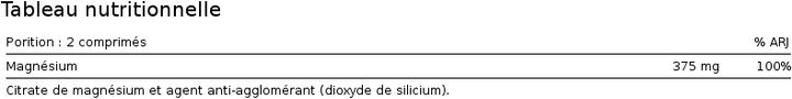 Nährwerte und Zutaten Io.Genix Magnesium Citrate (60 Stück, Kapseln)