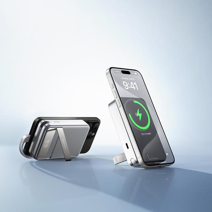 Immagine prodotto EcoFlow RAPID Magnetic Powerbank argento 10.000mAh (10000 mAh, 65 W)