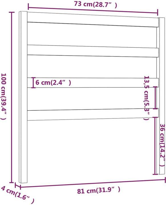 Produktbild VidaXL Batsheva (81 x 4 x 100 cm)