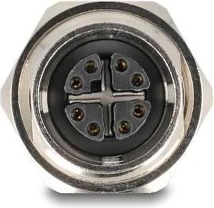 Produktbild Delock M12 Adapter X-kodiert 8 Pin Buchse zu RJ45 Buchse Cat (Netzwerk Zubehör)