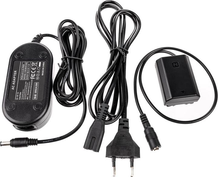 Immagine prodotto Caruba Batteria fittizia Sony NP FZ100 a decodifica completa + alimentatore AC PW20 (standard USA) (Accumulatore di carica elettrica)