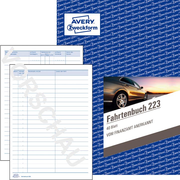 Produktbild Avery Fahrtenbuch (A5, Kariert, Weicher Einband)