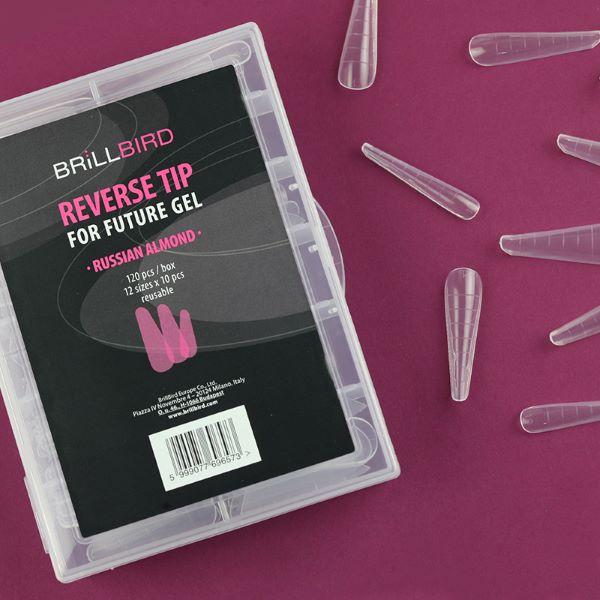 Image du produit BrillBird Reverse / Dual Tip pour le Future Gel - RUSSIAN ALMOND /120pc (Séchoirs pour vernis à ongles, RUSSIAN ALMOND)