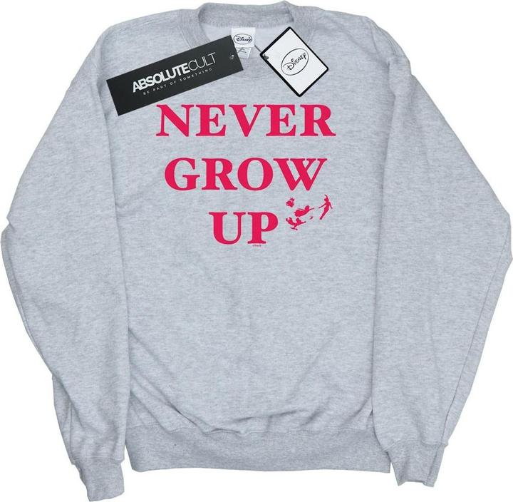 Actual product image Disney Womens/Ladies Peter Pan Never Grow Up Sweatshirt (L)