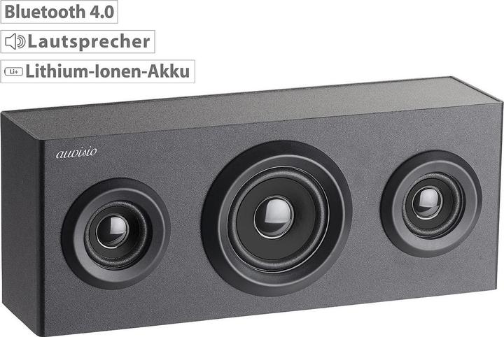 Image du produit Auvisio Enceinte étagère 2.1 en bois avec Bluetooth & subwoofer (1 pièce)