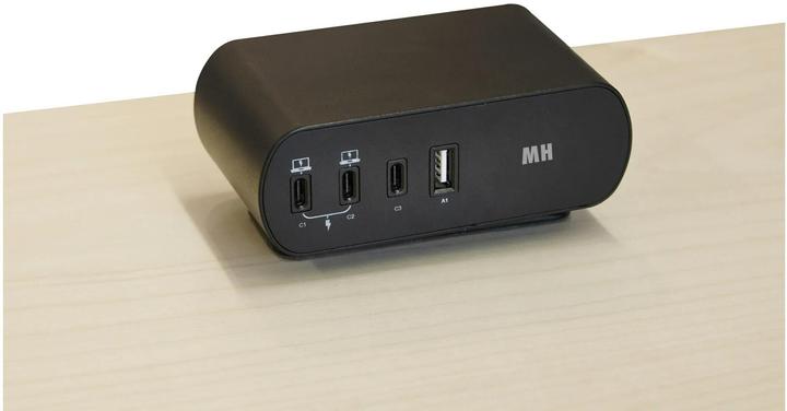 Actual product image Max Hauri Desktop Charger PD65W (6 x, USB-A, USB-C, Type 13, 2 m)