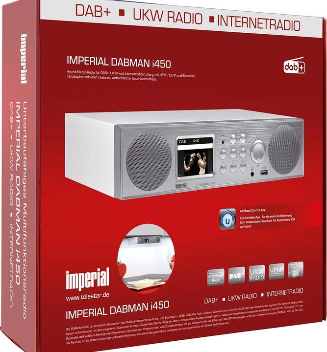 Image du produit Imperial Dabman i450 (Webradio, DAB+ DAB, VHF, FM, Bluetooth, WiFi)