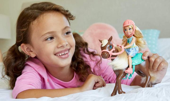 Actual product image Barbie Chelsea blonde with bangs