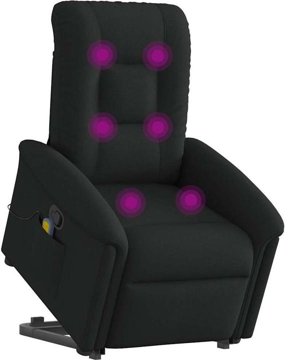 Produktbild VidaXL Massagesessel mit Aufstehhilfe Schwarz Stoff