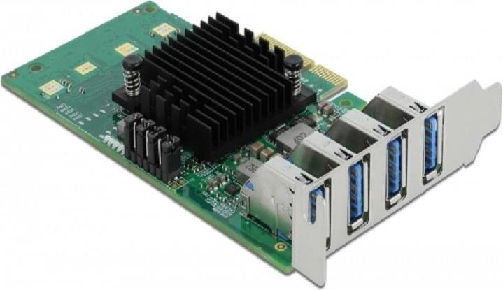 Produktbild Delock PCI Express x4 Card to 4 x external USB3.0 Quad Channel
