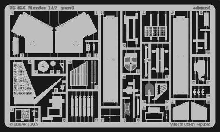 Actual product image Eduard Marder 1 A2-Milan Photo Etching Kit