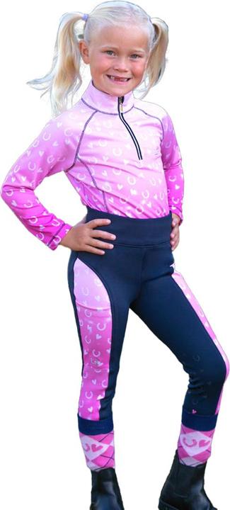 Actual product image Hy Equestrian Girls Pony Fantasy Horse Riding Tights (146, 152)