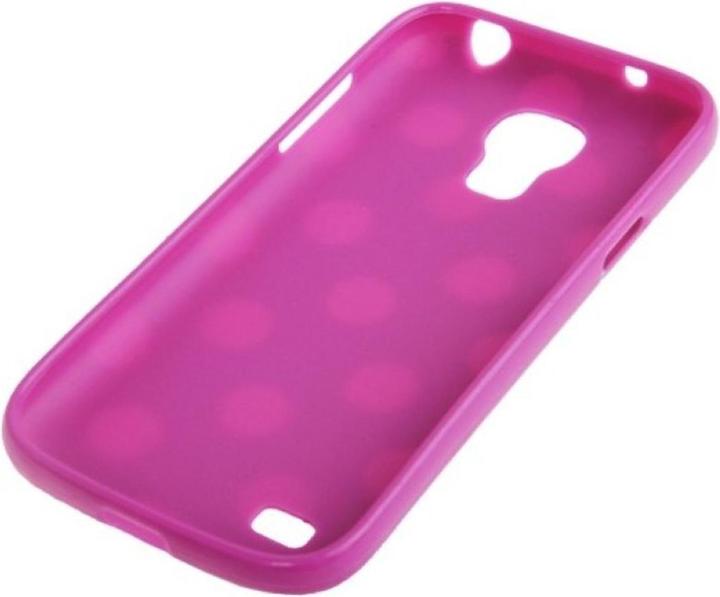 Produktbild König Design Schutzhülle Punkte TPU Case für Handy Samsung Galaxy S4 mini i9190 violett/weiss (Samsung Galaxy S4 mini)