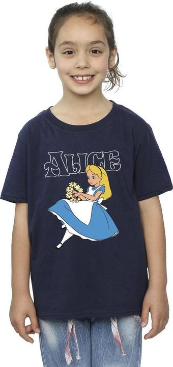 Produktbild Disney Mädchen Alice im Wunderland Blumen TShirt aus Baumwolle (140, 146)